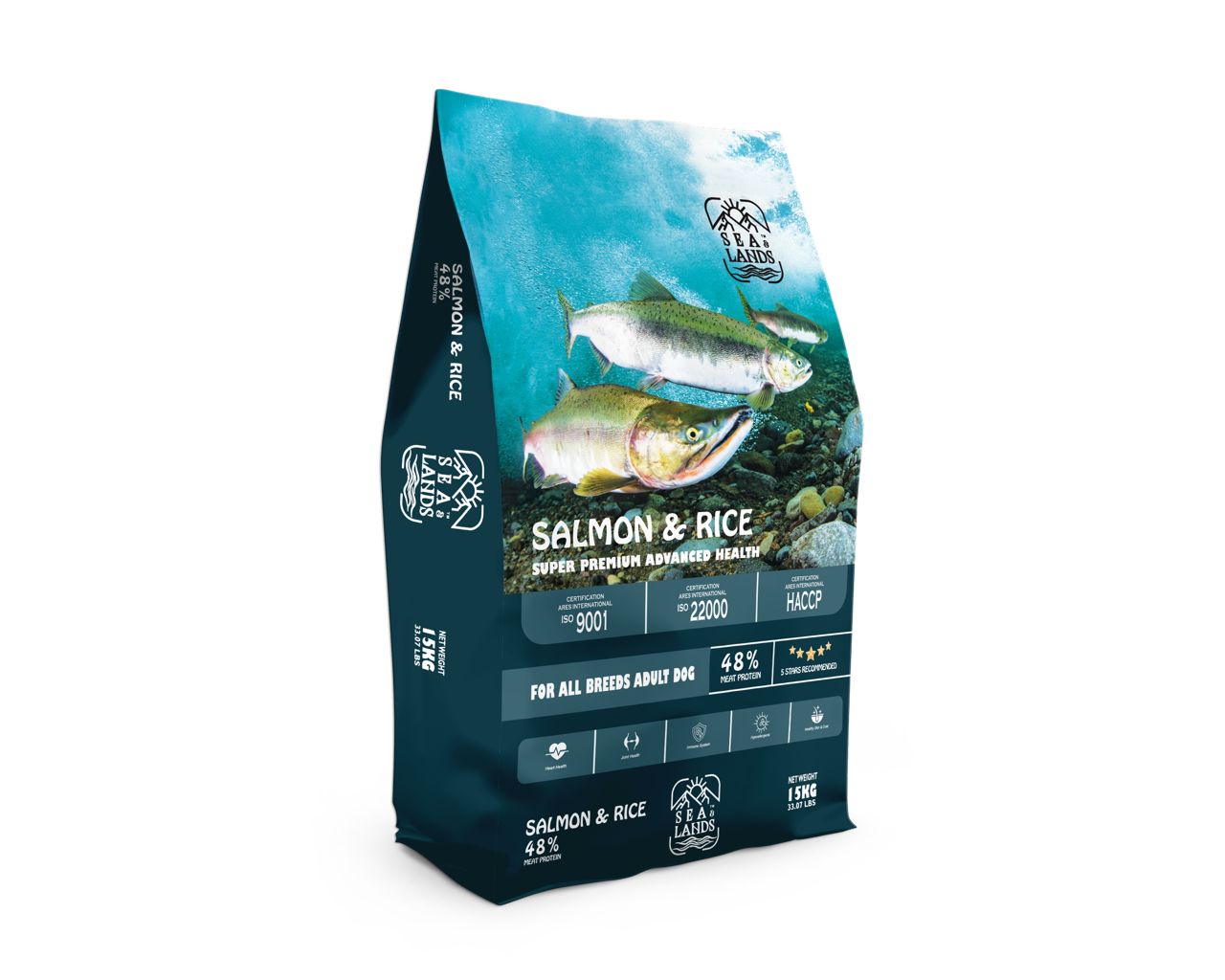 SEA &LANDS -SALMON & RICE SUPER PREMIUM ADVANCED HEALTH